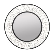 Estela 30" Diameter Circular Flat Steel Accent Mirror