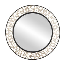Scribble 33" Diameter Circular Steel Framed Bathroom Mirror