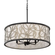 Scribble 6 Light 28" Wide Drum Chandelier