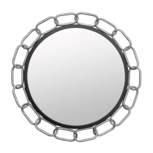 Chains of Love 30" Diameter Circular Flat Steel Accent Mirror