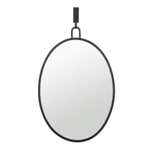 Stopwatch 33" x 22" Oval Flat Metal Framed Accent Mirror