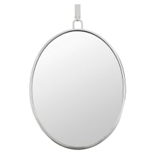 Stopwatch 33" x 22" Oval Flat Metal Framed Accent Mirror