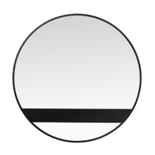 Cadet 29" Circular Flat Metal Framed Accent Mirror