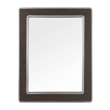 Macie 35-1/2" x 27-3/4" Rectangular Flat Steel and Wood Framed Wall Hung Accent Mirror