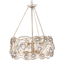 Ethereal Rose 6 Light 24" Wide Abstract Drum Chandelier