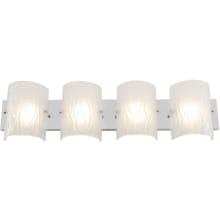 Brilliance LED 4 Light 31-1/8" Wide Integrated LED Bathroom Vanity Light with Murano Glass Shade