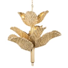 Banana Leaf 9 Light 37" Wide Abstract Candle Style Chandelier