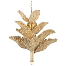 Banana Leaf 12 Light 44" Wide Abstract Candle Style Chandelier