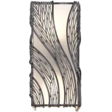 Flow 2 Light 15" Hand Forged Recycled Steel Wall Sconce