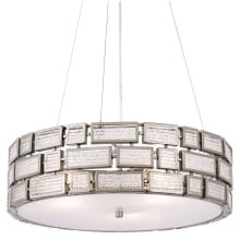 Harlowe 3 Light 18" Wide Pendant with Textured Glass