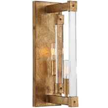 Halcyon 2 Light 5" Wide Wall Sconce with Glass Accents