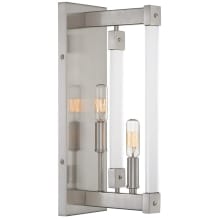 Halcyon 2 Light 5" Wide Wall Sconce with Glass Accents