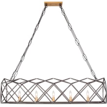 Geo 5 Light 50" Linear Chandelier with Cage Frame