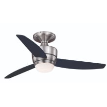 Adrian 44" 3 Blade Hugger Indoor DC Motor Ceiling Fan with A Glass Shade