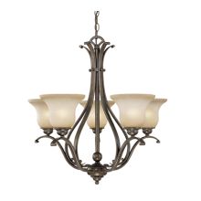 Monrovia 5 Light 26" Wide Chandelier with Frosted Glass Shades