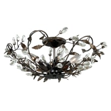 Jardin 4 Light 19" Wide Flush Mount Indoor Ceiling Fixture with Accent Crystal Beads - 19 Inches Wide
