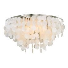 Elsa 5 Light 24" Wide Flush Mount Ceiling Fixture with Capiz Shells