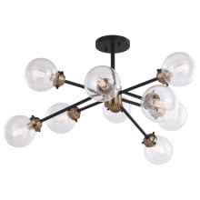 Orbit 9 Light 32" Wide Semi-Flush Ceiling Fixture