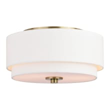 Burnaby 2 Light 13" Wide Flush Mount Drum Ceiling Fixture