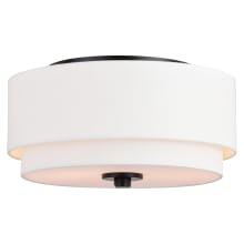 Burnaby 2 Light 13" Wide Flush Mount Drum Ceiling Fixture