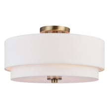 Burnaby 3 Light 16" Wide Semi-Flush Drum Ceiling Fixture