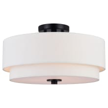 Burnaby 3 Light 16" Wide Semi-Flush Drum Ceiling Fixture