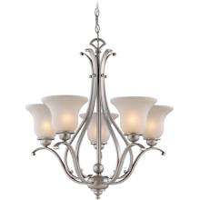 Monrovia 5 Light 26" Wide Chandelier with Frosted Glass Shades