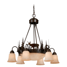 Bryce 9 Light 28-1/2" Wide Chandelier with Elk Accents