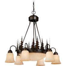 Yosemite 9 Light 28-1/2" Wide Chandelier with Tree Accents