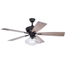 Huntley 52" 5 Blade Indoor Ceiling Fan with A Glass Shade