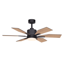 Mayfield 44" 6 Blade LED Indoor Ceiling Fan with Frosted Glass Shade