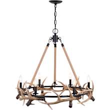 Breckenridge 6 Light 31" Wide Antler Ring Chandelier