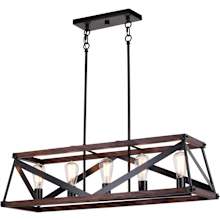 Wade 5 Light 37" Wide Linear Chandelier