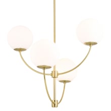Avers 4 Light 26" Wide Chandelier with Frosted Glass Shades