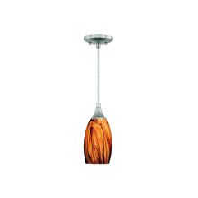 Milano 1 Light Mini Pendant with Multi-Colored Glass Shade