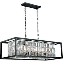 Catana 8 Light Chandelier with Clear Crystal Shade