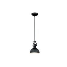 Keenan 8" Wide Pendant with Black Metal Shade