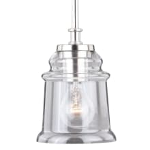 Toledo Single Light 5" Wide Crystal Pendant