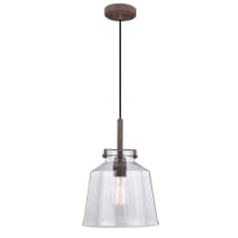 Milone Single Light 10" Wide Pendant with a Clear Seedy Glass Shade