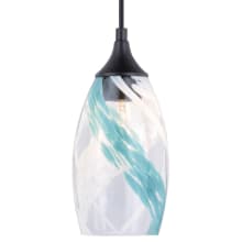 Milano Single Light 5" Wide Pendant with A Glass Shade