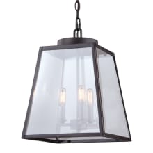 Grant 3 Light 12" Wide Pendant with Glass Panel Shades