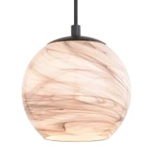 Milano 6" Wide Mini Pendant with Marble Glass Shade