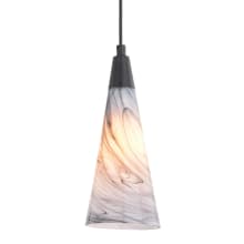 Milano 4" Wide Mini Pendant with Marble Glass Shade