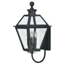 Nottingham 3 Light Outdoor Wall Sconce - 13.63 Inches Wide