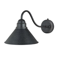 Outland Single Light 10" Tall Outdoor Wall Sconce with A Metal Shade