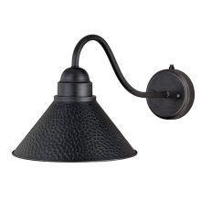 Outland Single Light 10" Tall Outdoor Wall Sconce with A Metal Shade