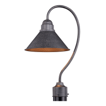Outland Single Light 20" Tall Outdoor Single Head Post Light with A Metal Shade