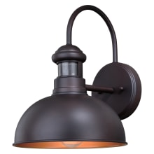 Franklin Single Light 14" Tall Outdoor Wall Sconce with A Metal Shade