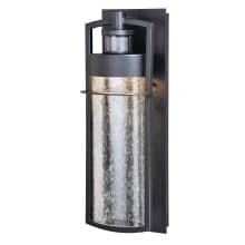 Logan Single Light 18" Tall LED Outdoor Wall Sconce with a Clear Seedy Glass Shade