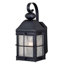 Revere Single Light 15" Tall Outdoor Wall Sconce with Glass Panel Shades